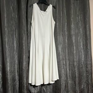 White tone on tone dress